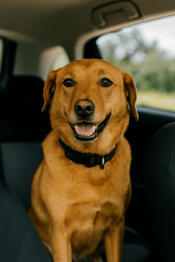 how to keep dog calm during road trips