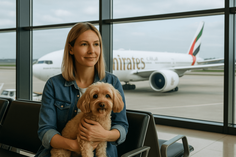 dog on emirates flight