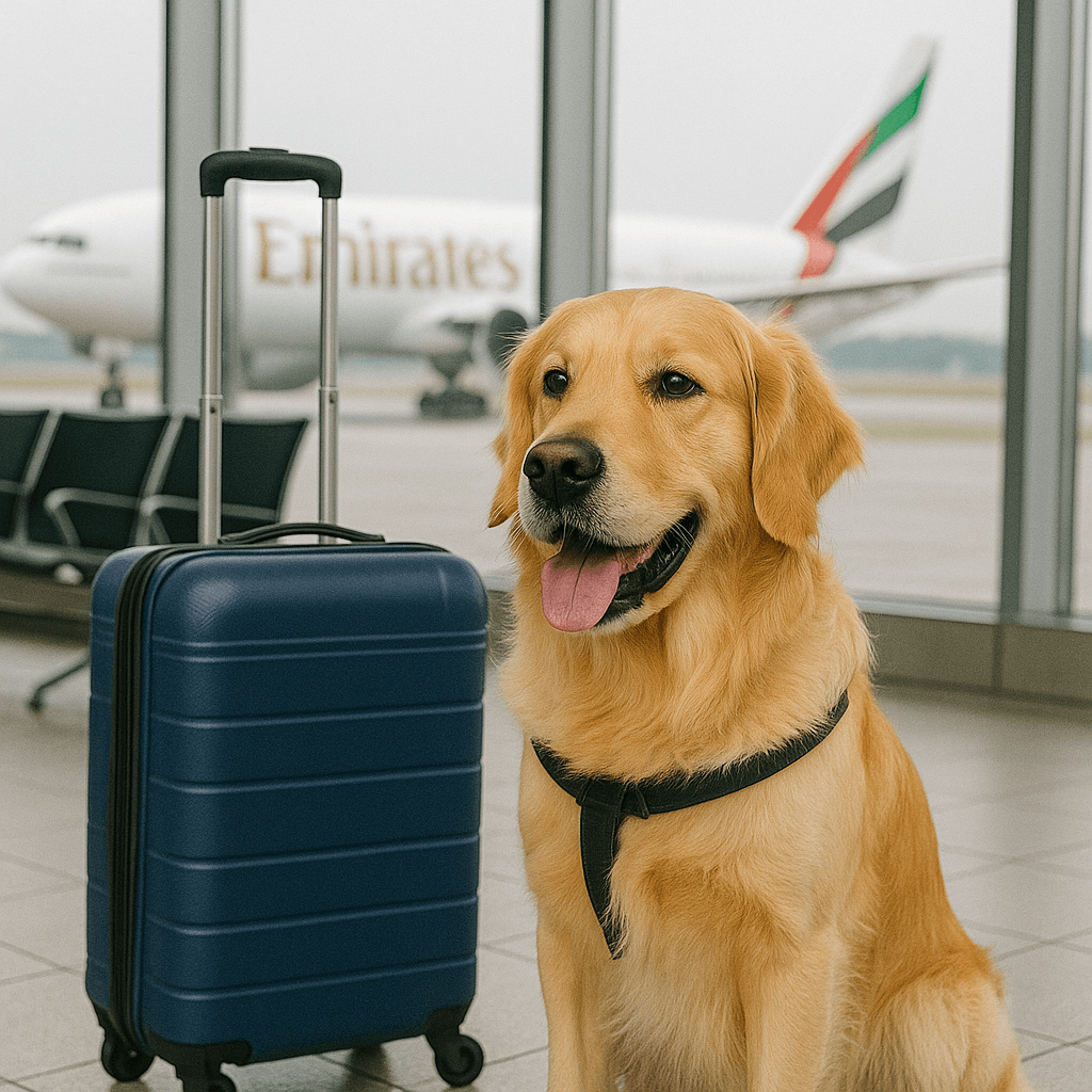 dog on emirates flight