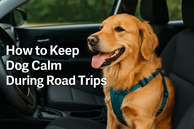 how to keep dog calm during road trips